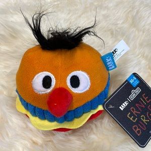 BARK Sesame Street Ernie Burger dog toy NWT